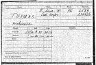 Archibald Thomas&#039; WW1 service history