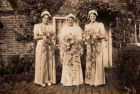 Bridesmaid to sister Kitty 1941. Ruth Starnes left.