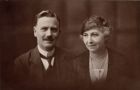 &quot;George Richard Pratt and his wife Kitty. Grandad Pratt&#039;s brother&quot; George and Kitty kept the Stores at Isfield