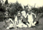 Frank with Helen (centre) Barbara and David