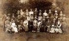 Mum and Dads Wedding 1920. Bentley Farm can be seen in the background.